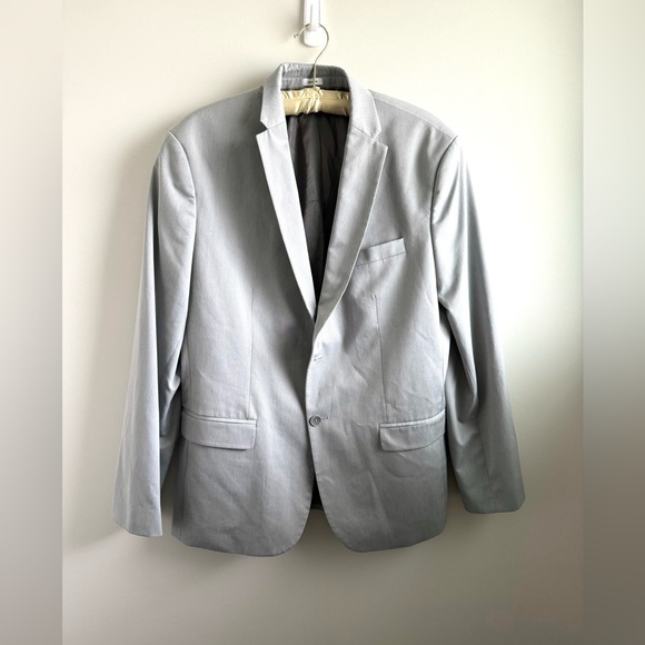 CALVIN KLEIN Double breasted blazer suit jacket, light grey, size XL - Picture 2 of 9